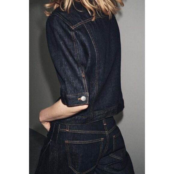ZARA DENIM JACKET WITH POCKETS ZW COLLECTION - Picture 4 of 7